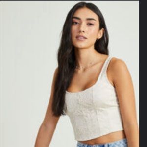 Altar’d State NWT cream colored laced tank top.